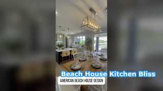 Diseño de casa de playa americana moderna.