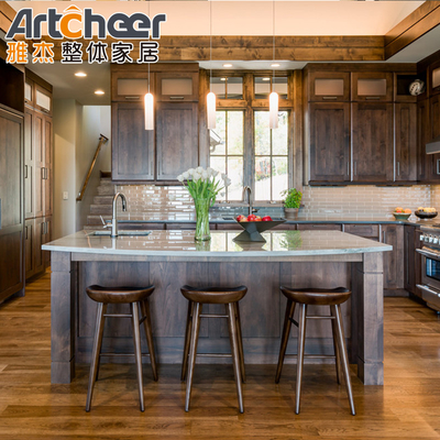 comprar Diseño de armario de cocina de madera de estilo moderno antiguo para cocinas tradicionales fabricación en línea