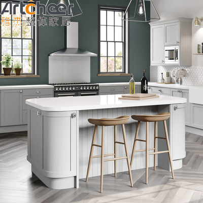 comprar Armarios de cocina de apartamentos pequeños hechos a medida con mostrador de paneles de vidrio cristalizado fabricación en línea