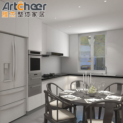 comprar Armarios de cocina de madera sólida prefabricados duraderos con radius de borde biselado fabricación en línea
