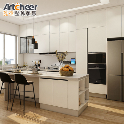 comprar Manijas y perillas de muebles de color blanco para el diseño de gabinetes de cocina modernos en contrachapado fabricación en línea