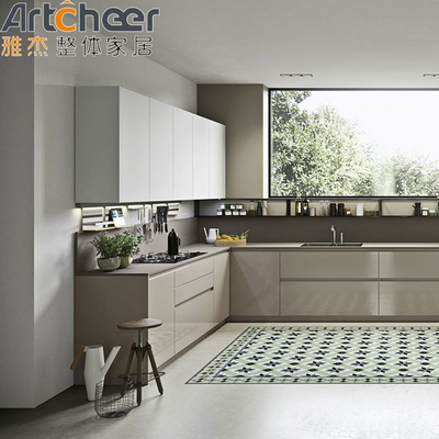 comprar Cabinetero de cocina de alta gama de melamina para hotel y apartamento de importación industrial fabricación en línea