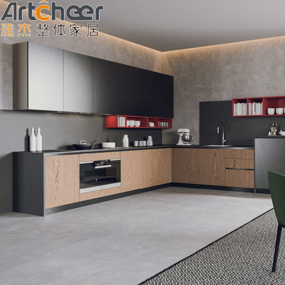 comprar Armario de cocina de madera moderna con tipo de madera portátil y contrachapada fabricación en línea