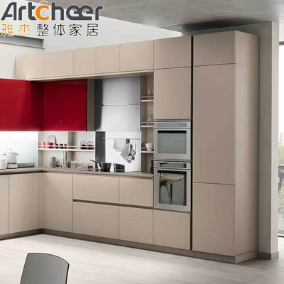 comprar Armarios de cocina de colores personalizados de madera maciza ensamblan diseño laminado Vantage en la feria fabricación en línea