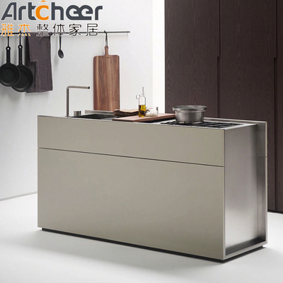 comprar Armarios de cocina de habitación pequeña con color personalizado y armario de isla en diseño moderno fabricación en línea