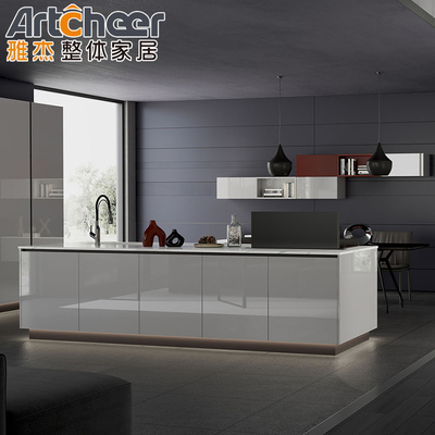 comprar Diseño de armarios de cocina modulares con bisagras y accesorios suaves y cerrados para ahorrar espacio fabricación en línea