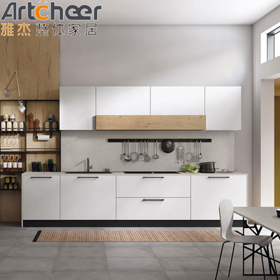 comprar Armarios de cocina modernos con almacenamiento de estantes de armarios de pared y diseño de melamina de madera de grado E0 fabricación en línea
