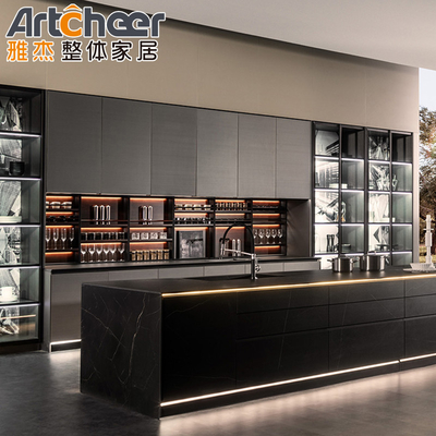 comprar Gabinete de cocina moderno con bisagras suaves y cerradas con conjuntos completos en Cebu Filipinas fabricación en línea