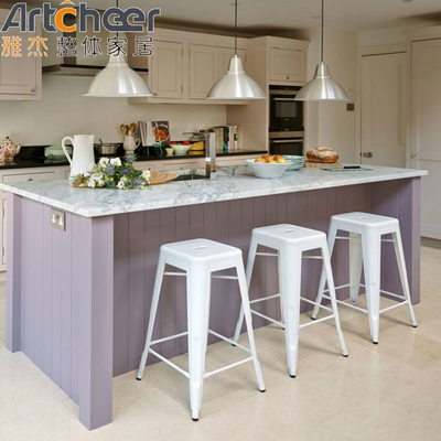 comprar Moderno Matte Black Lacquer Kitchen Island Set con diseño modular y puertas de contrachapado fabricación en línea