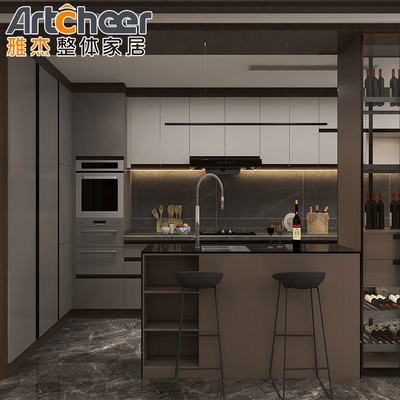 comprar Cabinet de cocina de arce moderno y el conjunto de gabinete de pared modular / RTA tamaño personalizado fabricación en línea