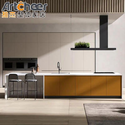 comprar Cabinetes de puertas de madera contrachapada de diseño moderno combinación perfecta para la cocina fabricación en línea