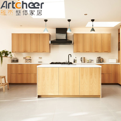 comprar Modular Vietnam PET Superficie de acabado de gabinete de cocina personalizado Material MDF para la simplicidad europea fabricación en línea