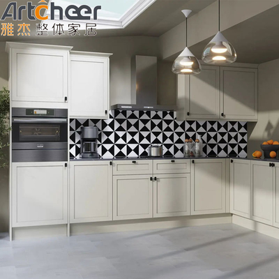 comprar Armarios de cocina de madera sólida con color blanco y Super Susan Corner fabricación en línea