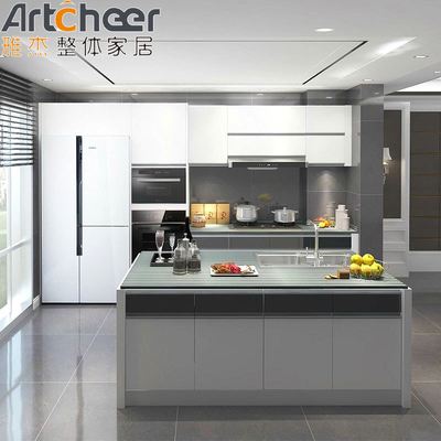 comprar Armarios de cocina de estilo simple con persiana de rodillo y manija fabricación en línea