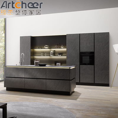 comprar Cabinet de cocina de acabado de melamina de diseño pequeño moderno y asequible para el mercado europeo fabricación en línea