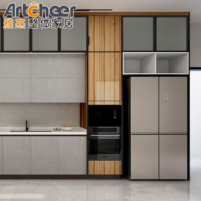 comprar Conjunto completo de gabinetes de cocina de estilo moderno listos para ensamblar para mejoras en el hogar fabricación en línea