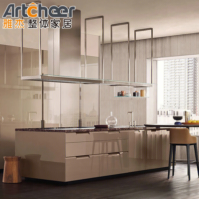 comprar Armarios de cocina de diseño moderno con y listo para ensamblar material de puerta de madera sólida fabricación en línea