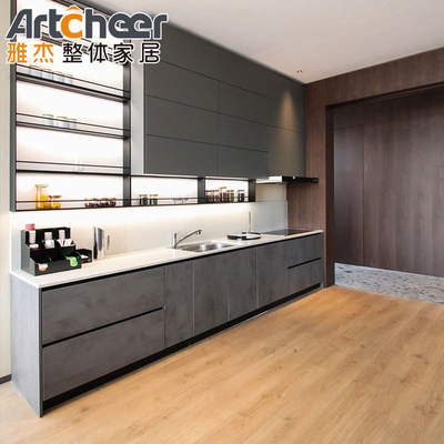 comprar Armarios de cocina de habitación pequeña con carcasa de aluminio duradero y diseño moderno en forma de I fabricación en línea