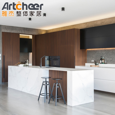comprar Color personalizado listo para montar gabinetes de cocina con isla en laca o acabado fabricación en línea