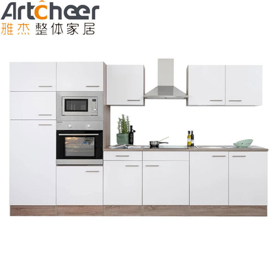 comprar Material de puerta MDF Gabinete de cocina moderno con unidad de gabinete alto y accesorios de caja de arroz fabricación en línea
