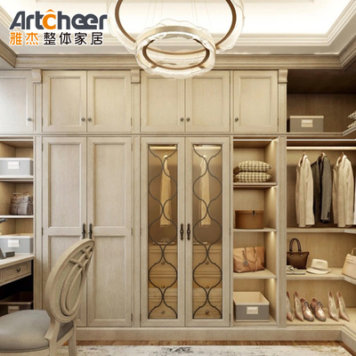 comprar Armario de esquina en forma de I de madera ajustable en acabado blanco para muebles de dormitorio saudíes fabricación en línea