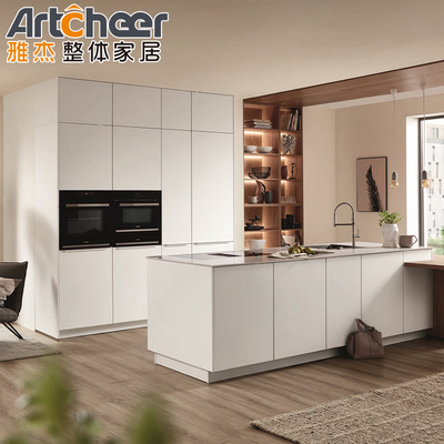 comprar Radius Beveled Edge Madera sólida isla de cocina de melamina para apartamento moderno en Filipinas fabricación en línea