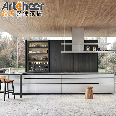 comprar Unidad completa de muebles de cocina con mesa de la isla central tamaño pequeño y diseño duradero fabricación en línea