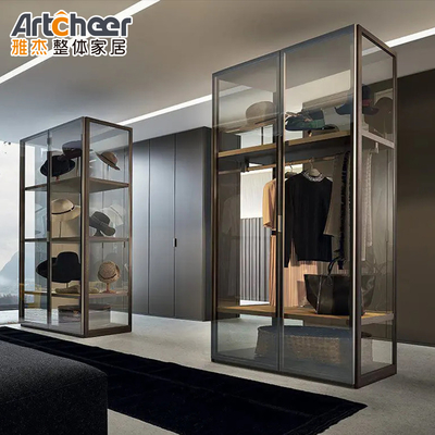 comprar Muebles de dormitorio Diseño de lujo Cuadro de aluminio Sistema de armario con accesorios fabricación en línea
