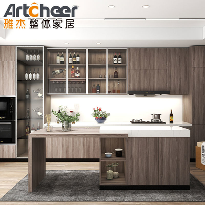 comprar Muebles de cocina de color madera sólida para interiores duraderos fabricación en línea