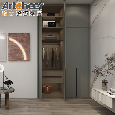 comprar Armario moderno de combinación abierta de madera para ropa en muebles de dormitorio de armario fabricación en línea