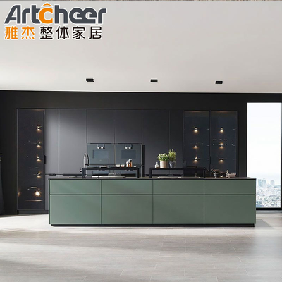 comprar El gabinete de cocina de forma I con material de mármol de grado E0 está listo en Filipinas fabricación en línea