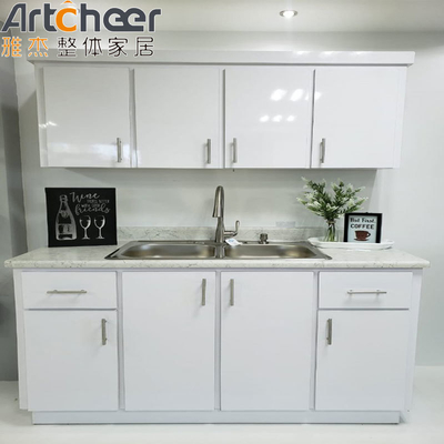 comprar Cabinet de cocina curvado de aleación de aluminio pequeño con color personalizado y tamaño modular / RTA fabricación en línea