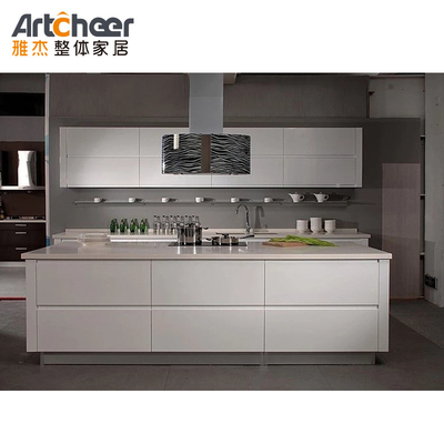 comprar Puertas planas de madera maciza gabinete de cocina muebles de estilo italiano contemporáneo fabricación en línea