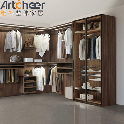 comprar Tamaño personalizado Camina en el guardarropa de la pared del dormitorio para mujeres Moderno Estilo Design abierto Altura ajustable fabricación en línea