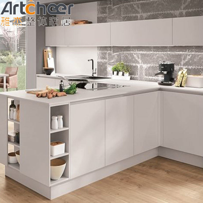 comprar Tamaño personalizado acabado brillante gabinetes de cocina de arce con mesa de comedor de la isla de metal moderna fabricación en línea