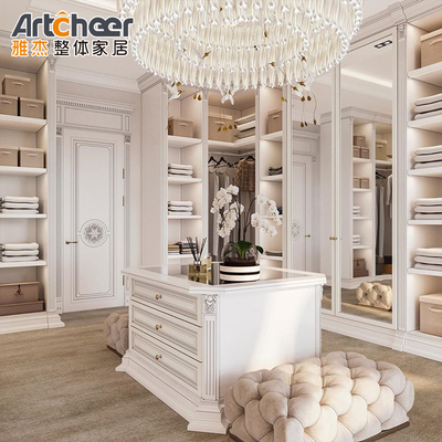 comprar Estilo europeo Paseo en el armario con tamaño personalizado armario de puertas corredizas plegables fabricación en línea