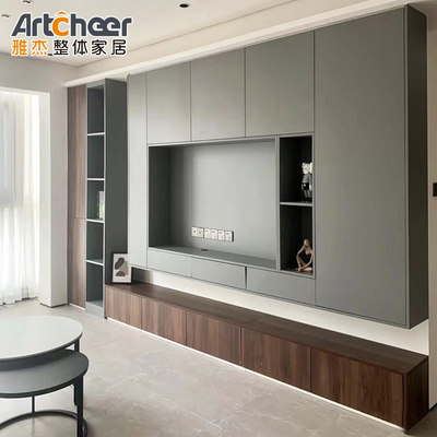 comprar Armario de TV de pared de dormitorio en material de madera con tamaño personalizado y embalaje de correo fabricación en línea