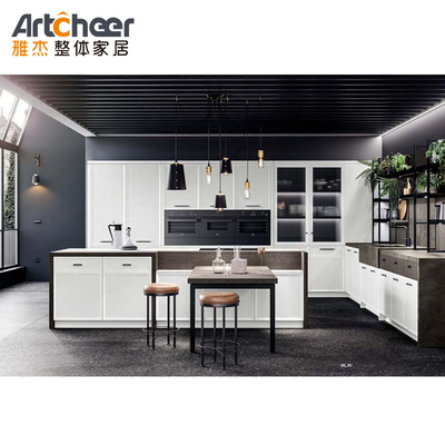Laminado Ogee Edge Sinterizado de Piedra Mesa de la Cocina Armario Conjunto con Island Cabinet