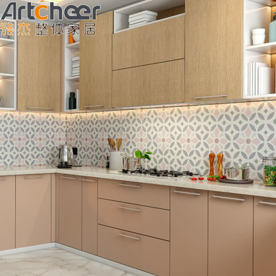 Armarios de cocina indios contemporáneos con base de cajón de diseño moderno y contemporáneo