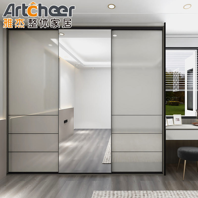 Muebles de dormitorio contemporáneos con espejos Armario de pared Mesa de vestir de estilo moderno