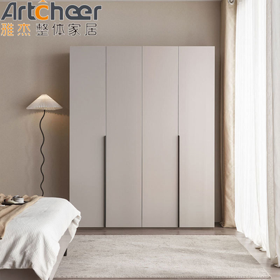Muebles de dormitorio Modernos armario gris claro Diseño de armario con ropa colgador y dos puertas