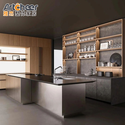 Armarios de cocina modernos y elegantes con islas y diseño tradicional completo