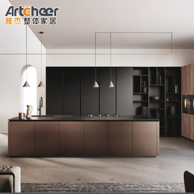 E0 Grado de la isla de la casa gabinete de cocina diseño de paquete plano para la decoración del hogar moderno